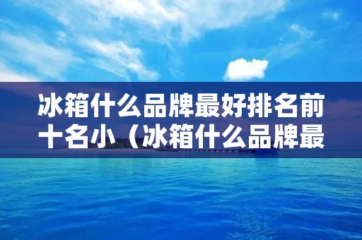 冰箱什么品牌最好排名前十名小（冰箱什么品牌最好排名前十名小冰箱）