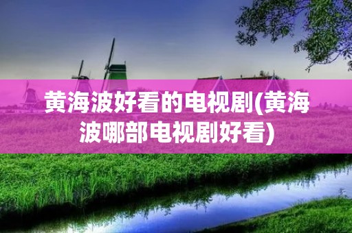 黄海波好看的电视剧(黄海波哪部电视剧好看)