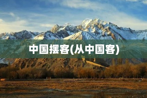 中国摆客(从中国客)
