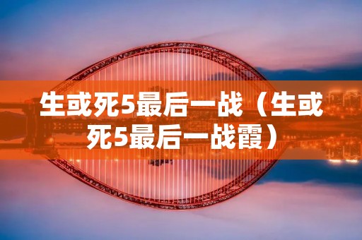 生或死5最后一战（生或死5最后一战霞）