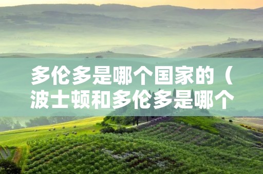 多伦多是哪个国家的（波士顿和多伦多是哪个国家的）