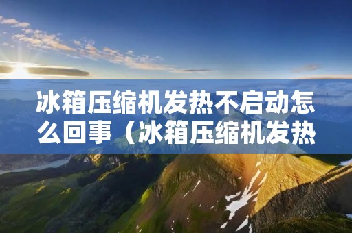 冰箱压缩机发热不启动怎么回事(冰箱压缩机发热不启动怎么回事儿) 冰箱压缩机发热不启动怎么回事(冰箱压缩机发热不启动怎么回事儿)