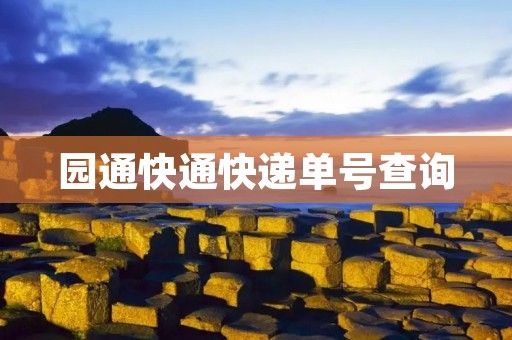 园通快通快递单号查询 园通快通快递单号查询