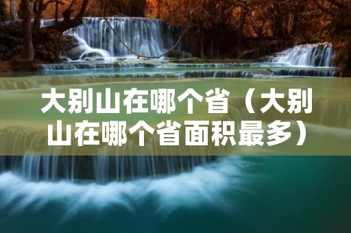大别山在哪个省（大别山在哪个省面积最多）
