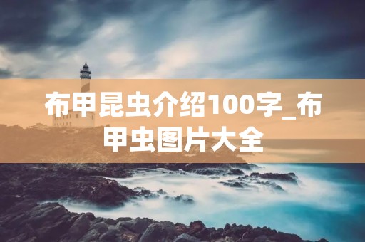 布甲昆虫介绍100字_布甲虫图片大全