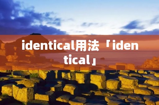 identical用法「identical」
