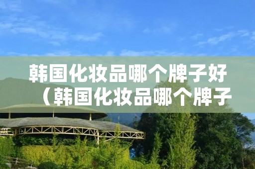 韩国化妆品哪个牌子好（韩国化妆品哪个牌子好用）