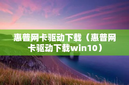 惠普网卡驱动下载(惠普网卡驱动下载win10) 惠普网卡驱动下载(惠普网卡驱动下载win10)