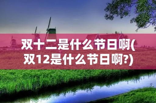 双十二是什么节日啊(双12是什么节日啊?)
