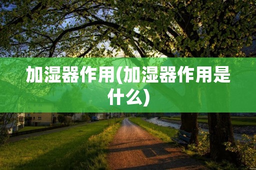 加湿器作用(加湿器作用是什么)