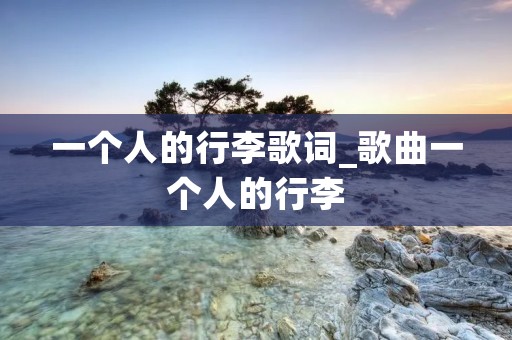 一个人的行李歌词_歌曲一个人的行李 一个人的行李歌词_歌曲一个人的行李