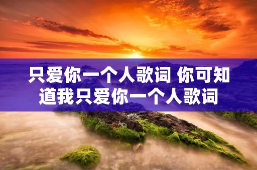 只爱你一个人歌词 你可知道我只爱你一个人歌词 只爱你一个人歌词 你可知道我只爱你一个人歌词