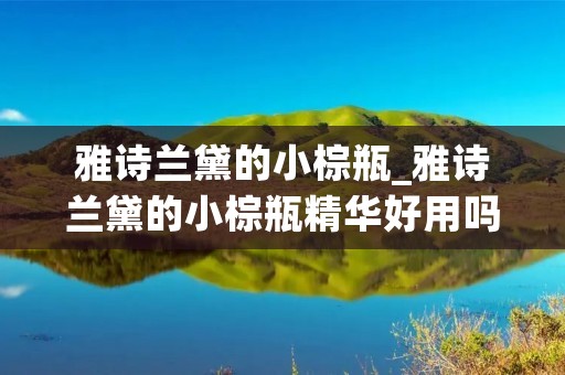 雅诗兰黛的小棕瓶_雅诗兰黛的小棕瓶精华好用吗