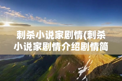 刺杀小说家剧情(刺杀小说家剧情介绍剧情简介)