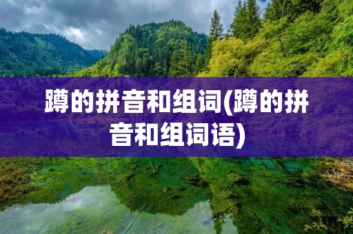 蹲的拼音和组词(蹲的拼音和组词语)
