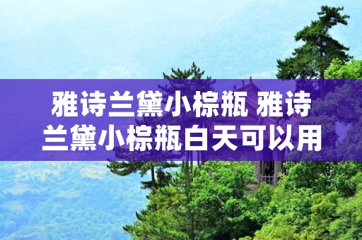 雅诗兰黛小棕瓶 雅诗兰黛小棕瓶白天可以用吗