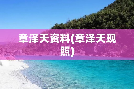 章泽天资料(章泽天现照)