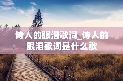 诗人的眼泪歌词_诗人的眼泪歌词是什么歌