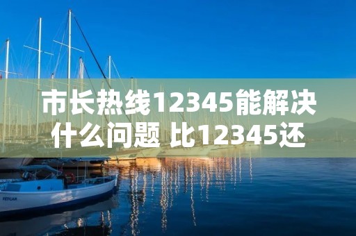 市长热线12345能解决什么问题 比12345还厉害的** 市长热线12345能解决什么问题 比12345还厉害的**