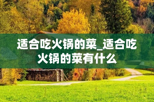 适合吃火锅的菜_适合吃火锅的菜有什么