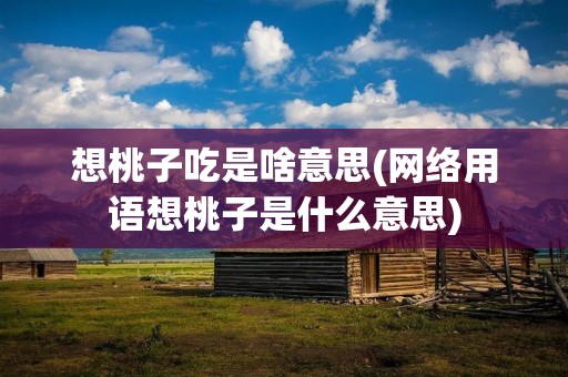 想桃子吃是啥意思(网络用语想桃子是什么意思)