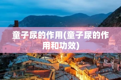 童子尿的作用(童子尿的作用和功效)