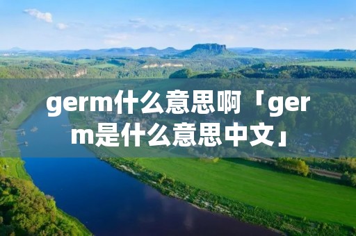 germ什么意思啊「germ是什么意思中文」