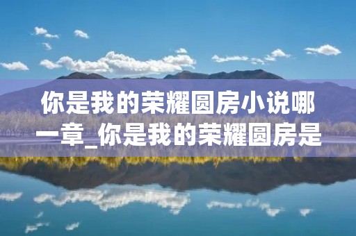 你是我的荣耀圆房小说哪一章_你是我的荣耀圆房是第几集