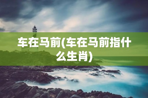 车在马前(车在马前指什么生肖)