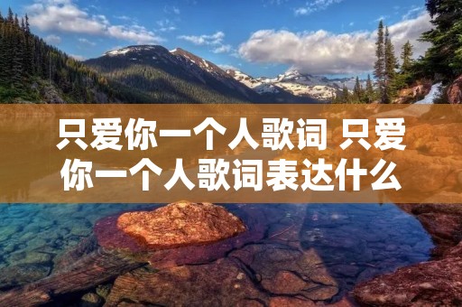 只爱你一个人歌词 只爱你一个人歌词表达什么情感