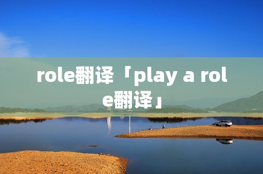 role翻译「play a role翻译」