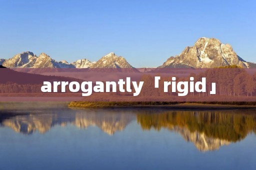 arrogantly「rigid」 arrogantly「rigid」
