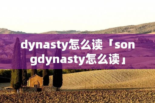 dynasty怎么读「songdynasty怎么读」