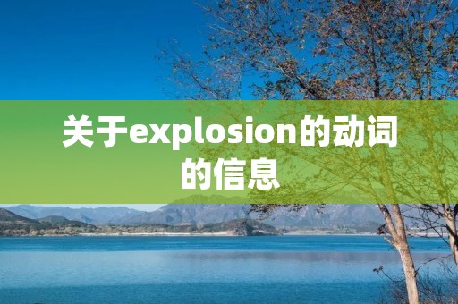 关于explosion的动词的信息
