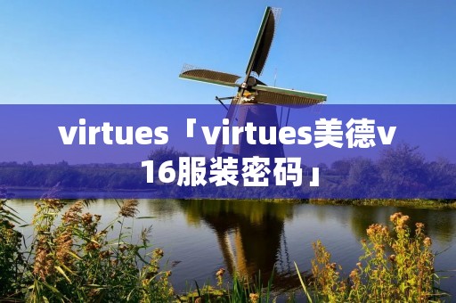 virtues「virtues美德v16服装密码」 virtues「virtues美德v16服装密码」
