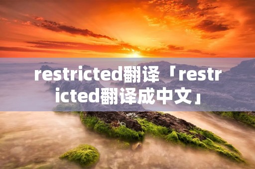 restricted翻译「restricted翻译成中文」