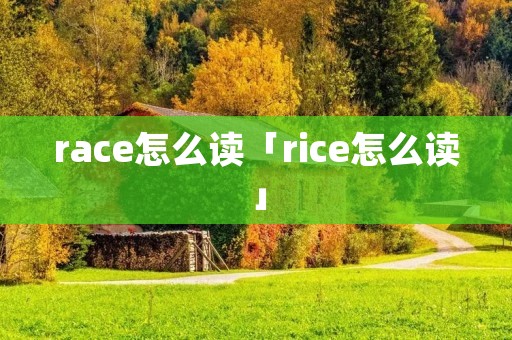 race怎么读「rice怎么读」