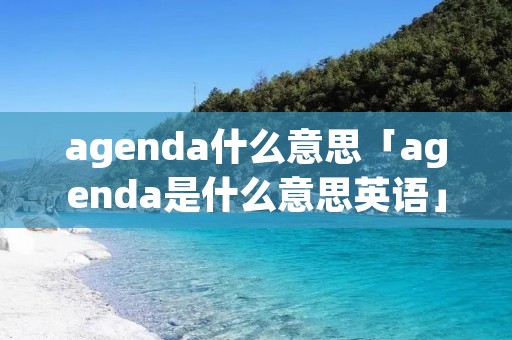 agenda什么意思「agenda是什么意思英语」