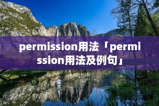 permission用法「permission用法及例句」
