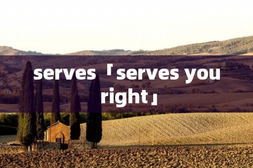 serves「serves you right」