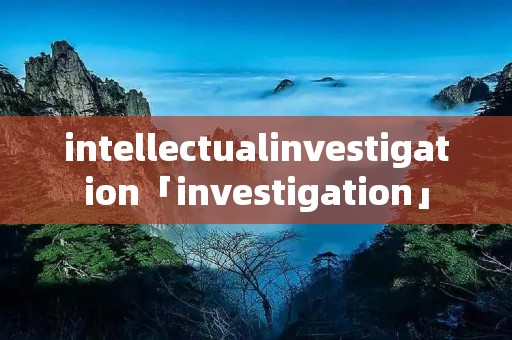 intellectualinvestigation「investigation」