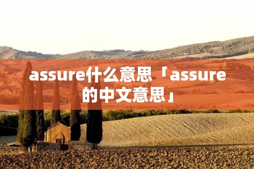 assure什么意思「assure的中文意思」 assure什么意思「assure的中文意思」