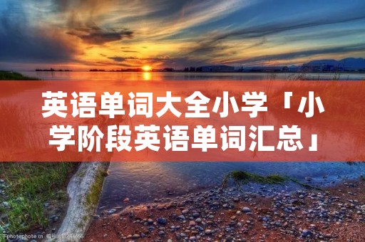 英语单词大全小学「小学阶段英语单词汇总」