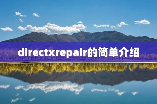 directxrepair的简单介绍