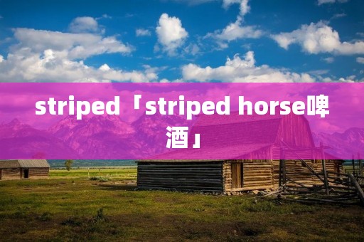 striped「striped horse啤酒」