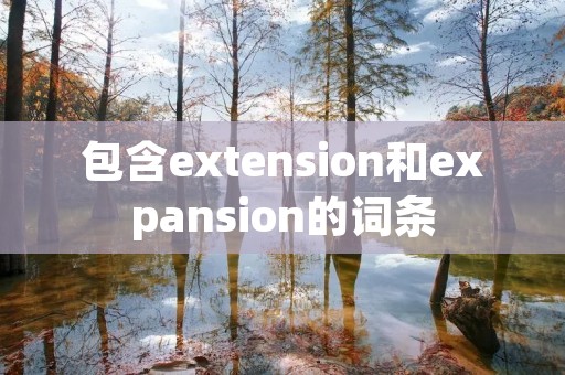 包含extension和expansion的词条