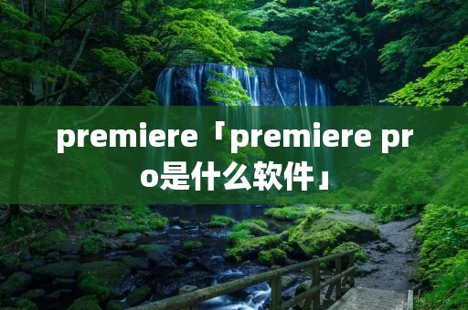 premiere「premiere pro是什么软件」