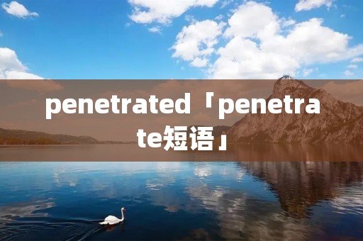 penetrated「penetrate短语」