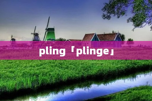 pling「plinge」