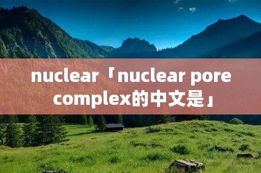 nuclear「nuclear pore complex的中文是」 nuclear「nuclear pore complex的中文是」